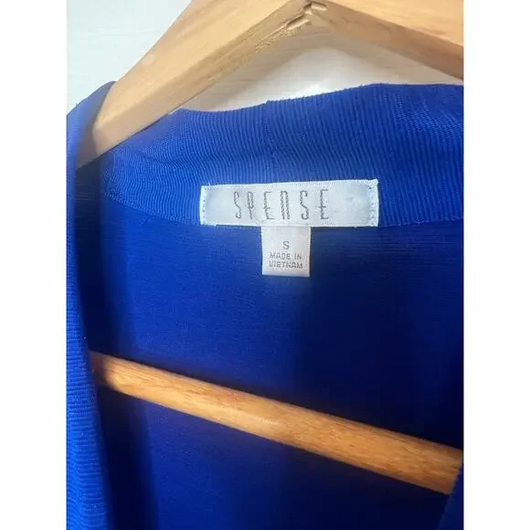 Spense Women's Vibrant Cobalt Blue Sleeveless Tank Top V-Neck Blouse Size Small - Picture 4 of 9